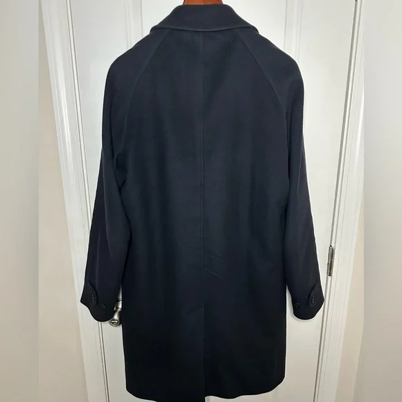 Sid Mashburn - Tailored Traveler’s Trench - Wool/Cashmere - Navy - Medium - Picture 5 of 12